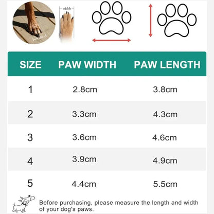 Dimension total des chaussures pour chien de boutiquechien