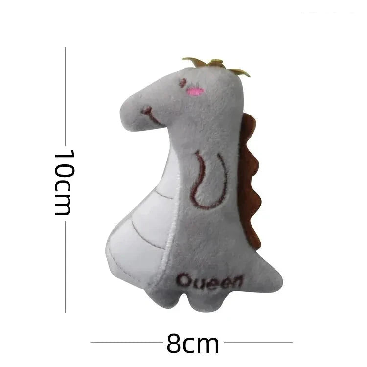 Dinosaure pour chien gris dimension totale la peluche chien. Image produit Boutiquechien