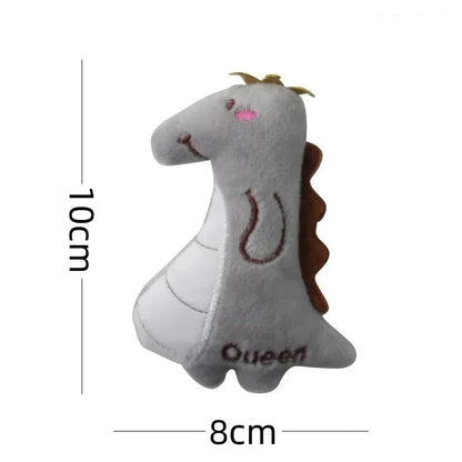 Dinosaure pour chien gris dimension totale la peluche chien. Image produit Boutiquechien