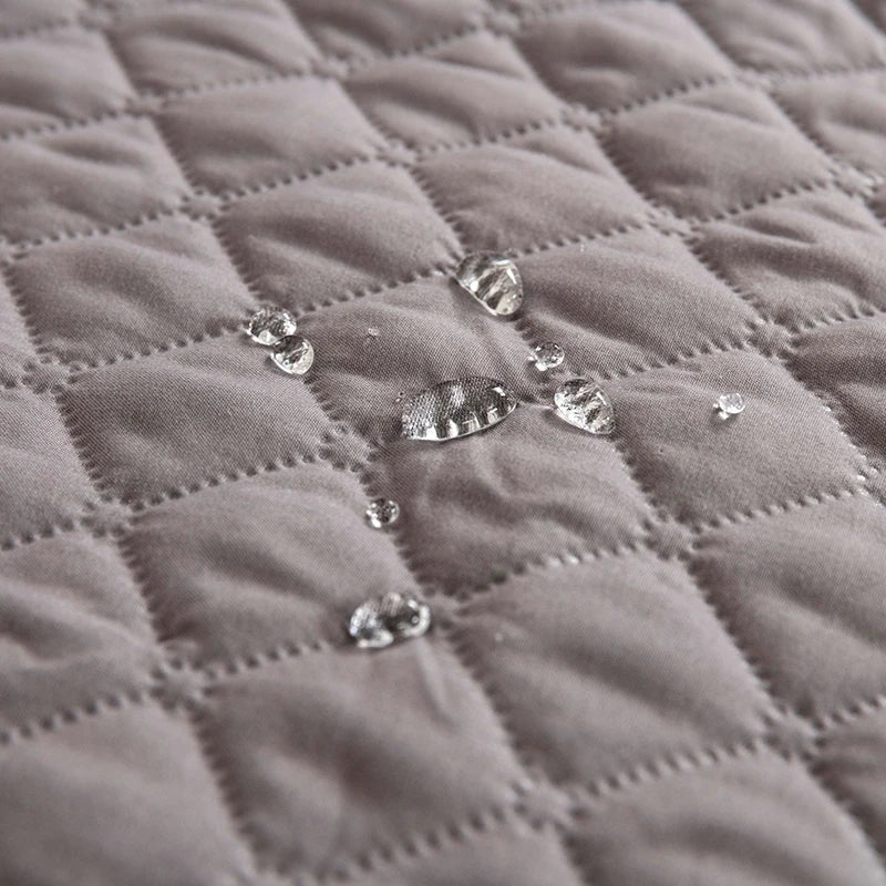 tapis chien de couleur gris absorbant. l'image montre des gouttes. Image produit Boutiquechien