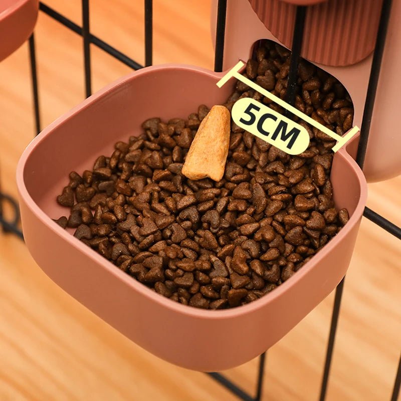 Dimensions total de l'ouverture de la gamelle de nourriture pour chien avec des croquette. Image produit Boutiquechien
