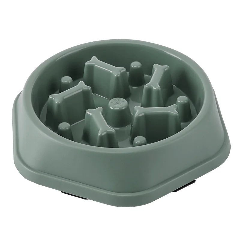 Gamelle pour chien anti-glouton de couleur kaki anti-dérapante. Image produit Boutiquechien