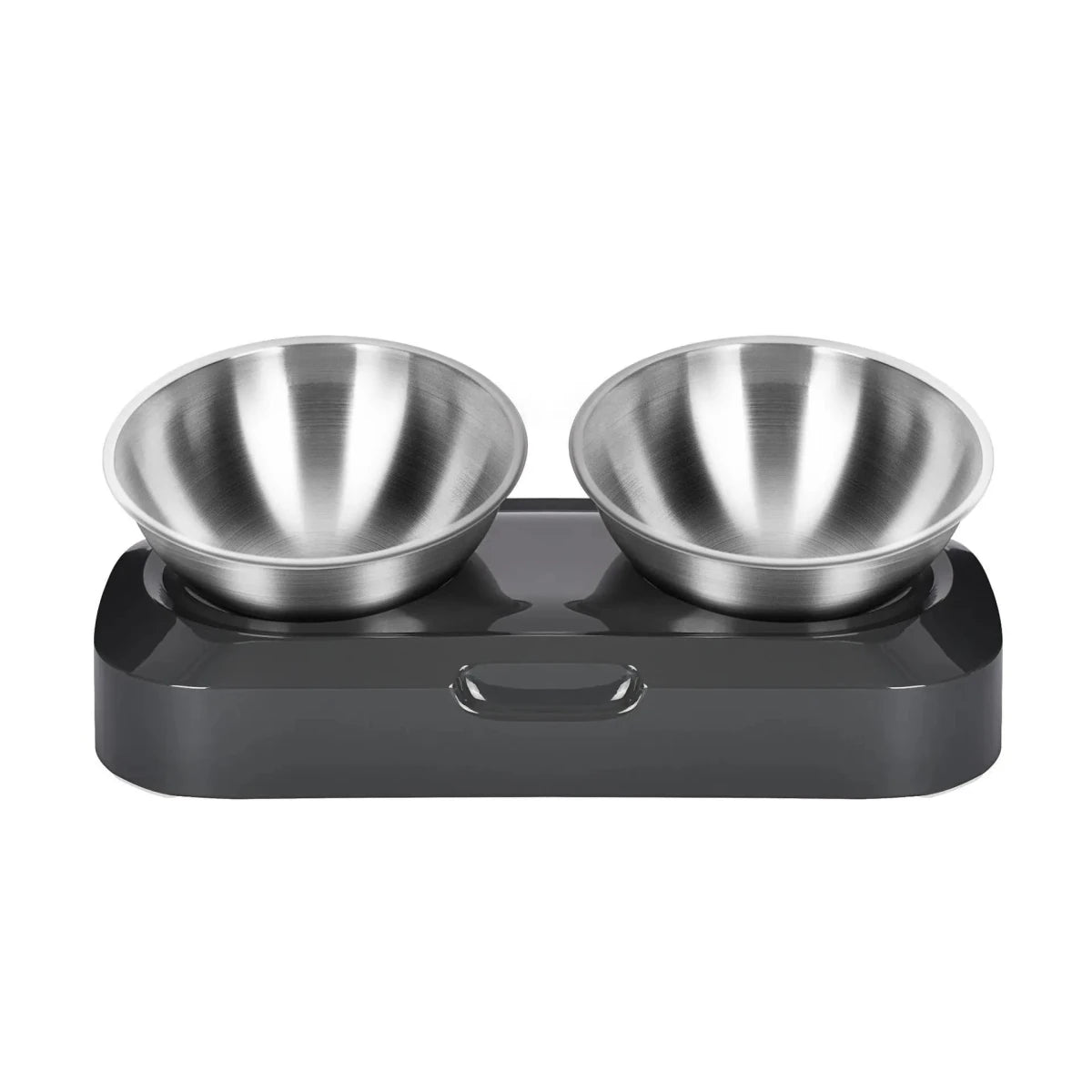 Gamelle chien de couleur noir et gris surélevé pour les moyens chiens. Image produit Boutiquechien 