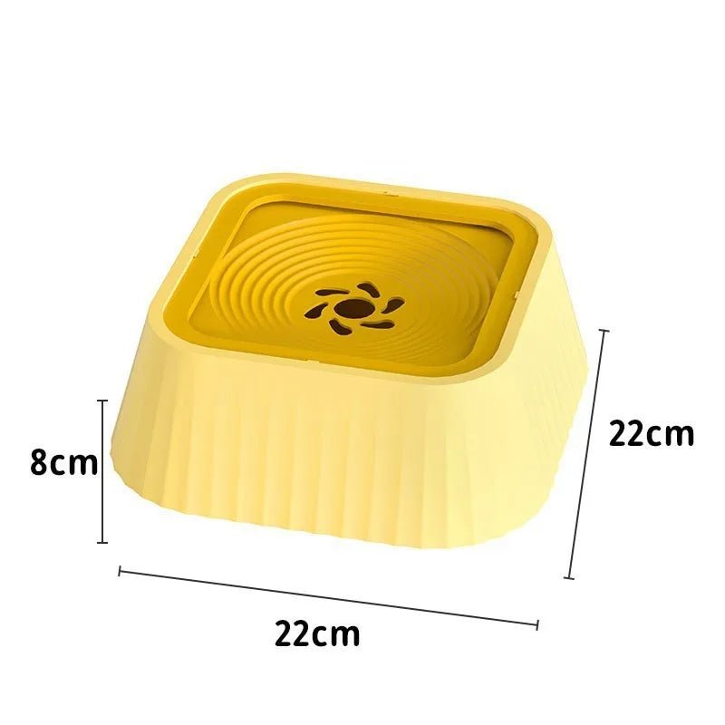 Gamelle eau chien anti bave jaune 