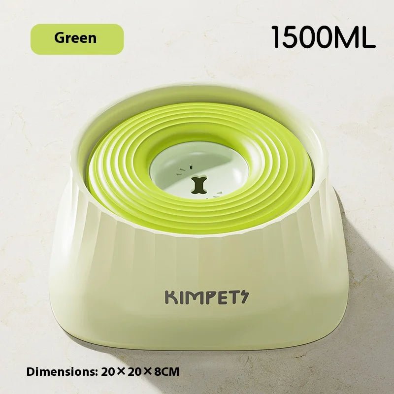Gamelle eau chien anti glouton vert
