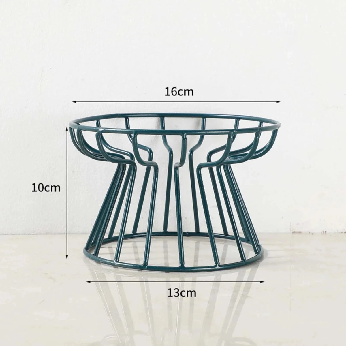 Dimension total du support de gamelle de couleur verte foncé avec toutes les tailles. Image produit Boutiquechien 