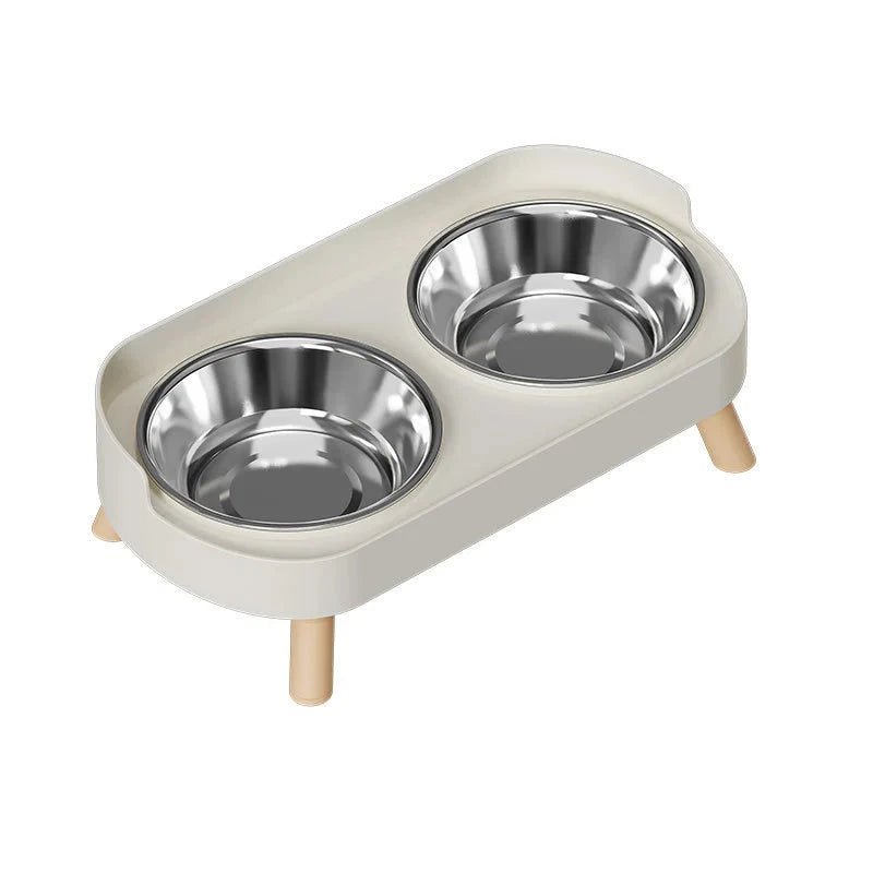 Gamelle pour plusieurs chiot gris 