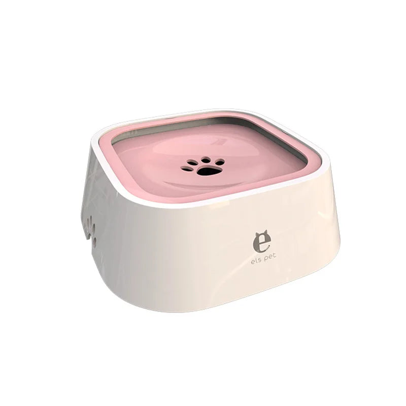 Gamelle d'eau pour chien de couleur rose et blanche. Image produit Boutiquechien