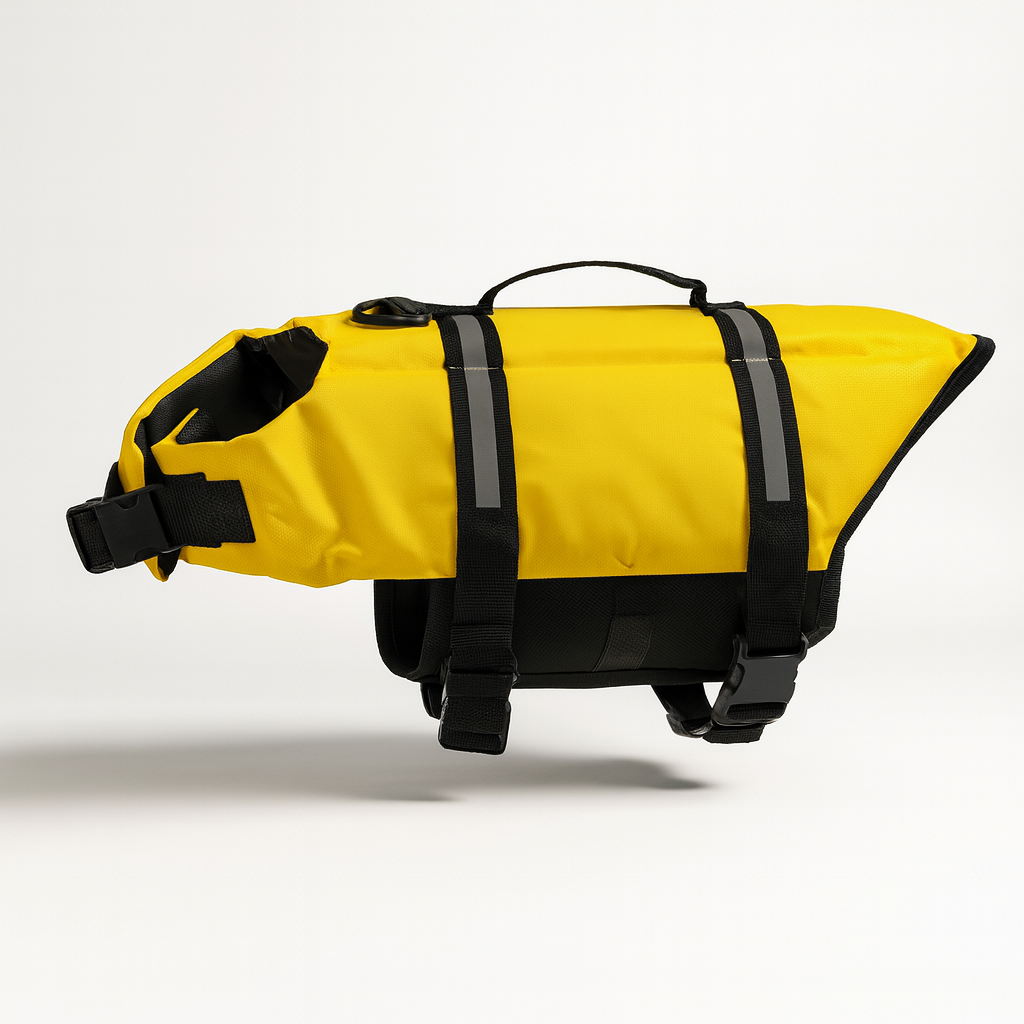 Gilet de sauvetage pour chien de couleur jaune et noir de boutiquechien