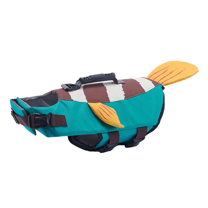 Gilet pour chien de sauvetage de couleur bleu en forme d'ornithorynque. Image produit Boutiquechien