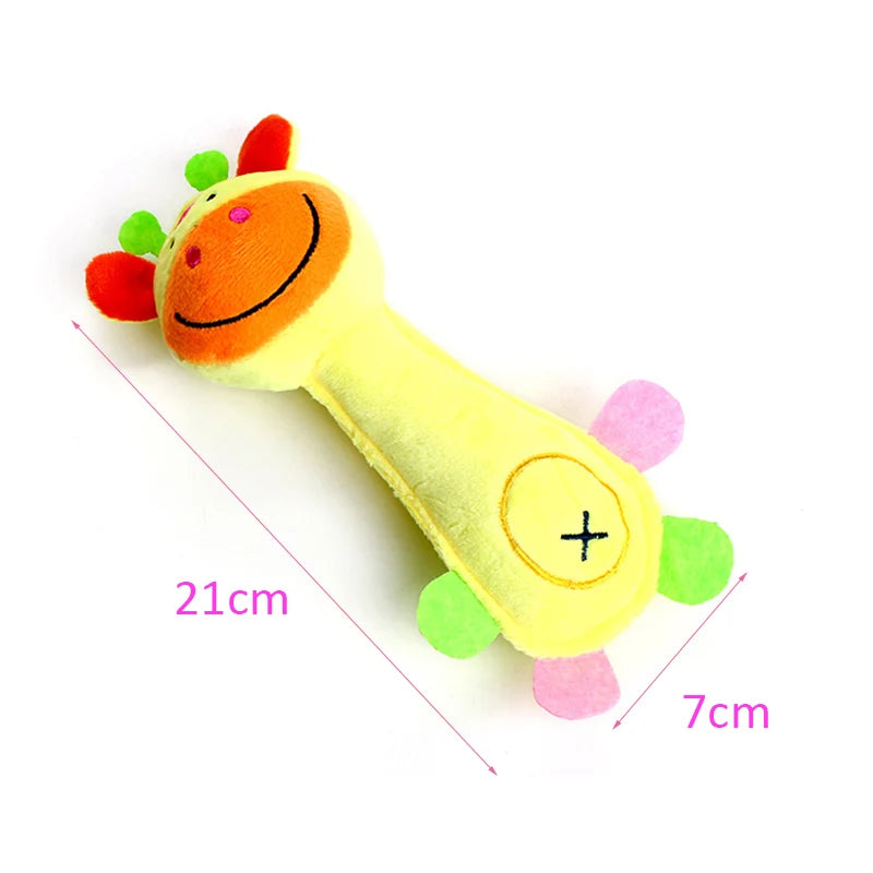 dimension de la girafe grenouille pour chien de 21m de long. La peluche est parfaite pour jouer avec votre chien. Image produit Boutiquechien