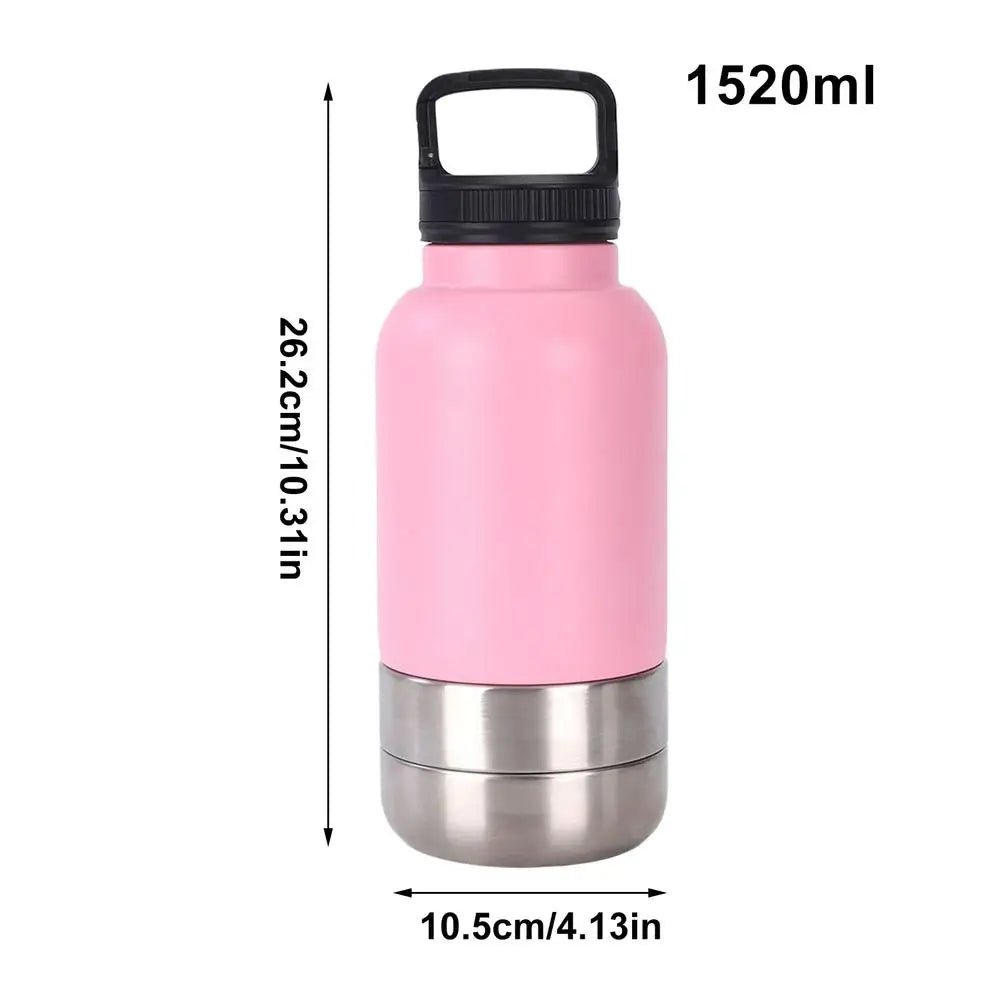 Gourde isotherme pour chien rose 
