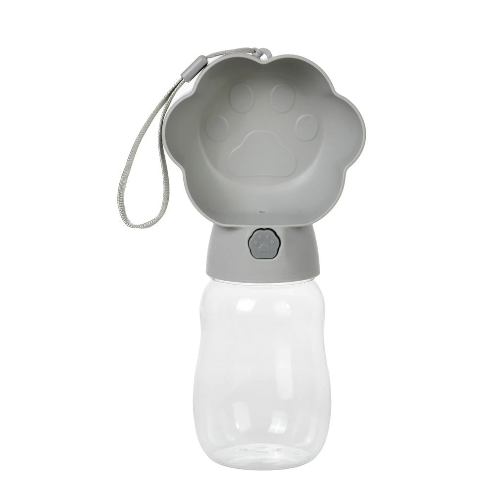 gourde pour chien grise en forme de patte. Image produit Boutiquechien