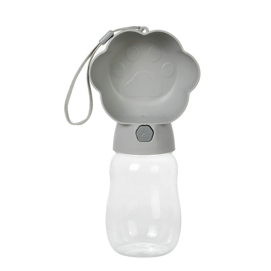 gourde pour chien grise en forme de patte. Image produit Boutiquechien