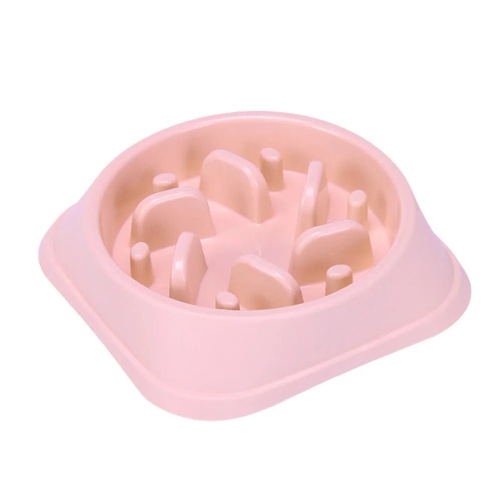 Gamelle pour chien anti glouton de couleur rose. Image produit Boutiquechien