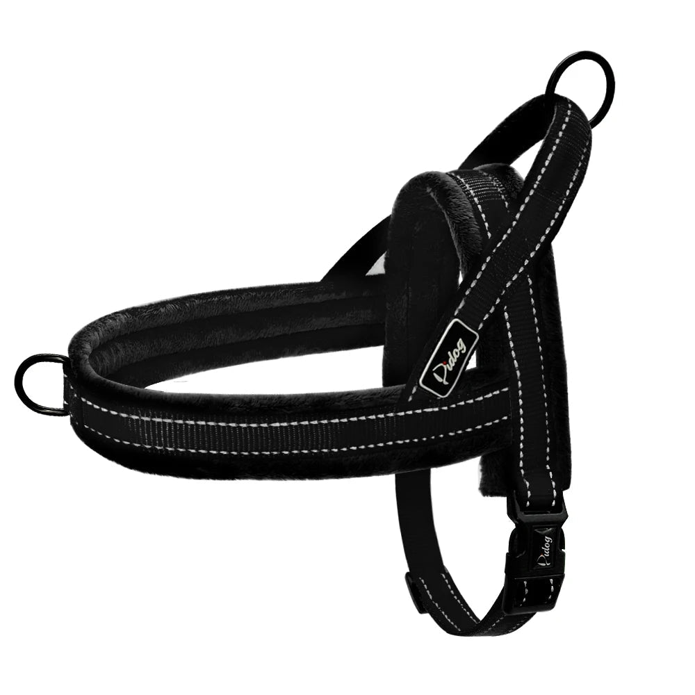 Harnais anti traction chien education noir