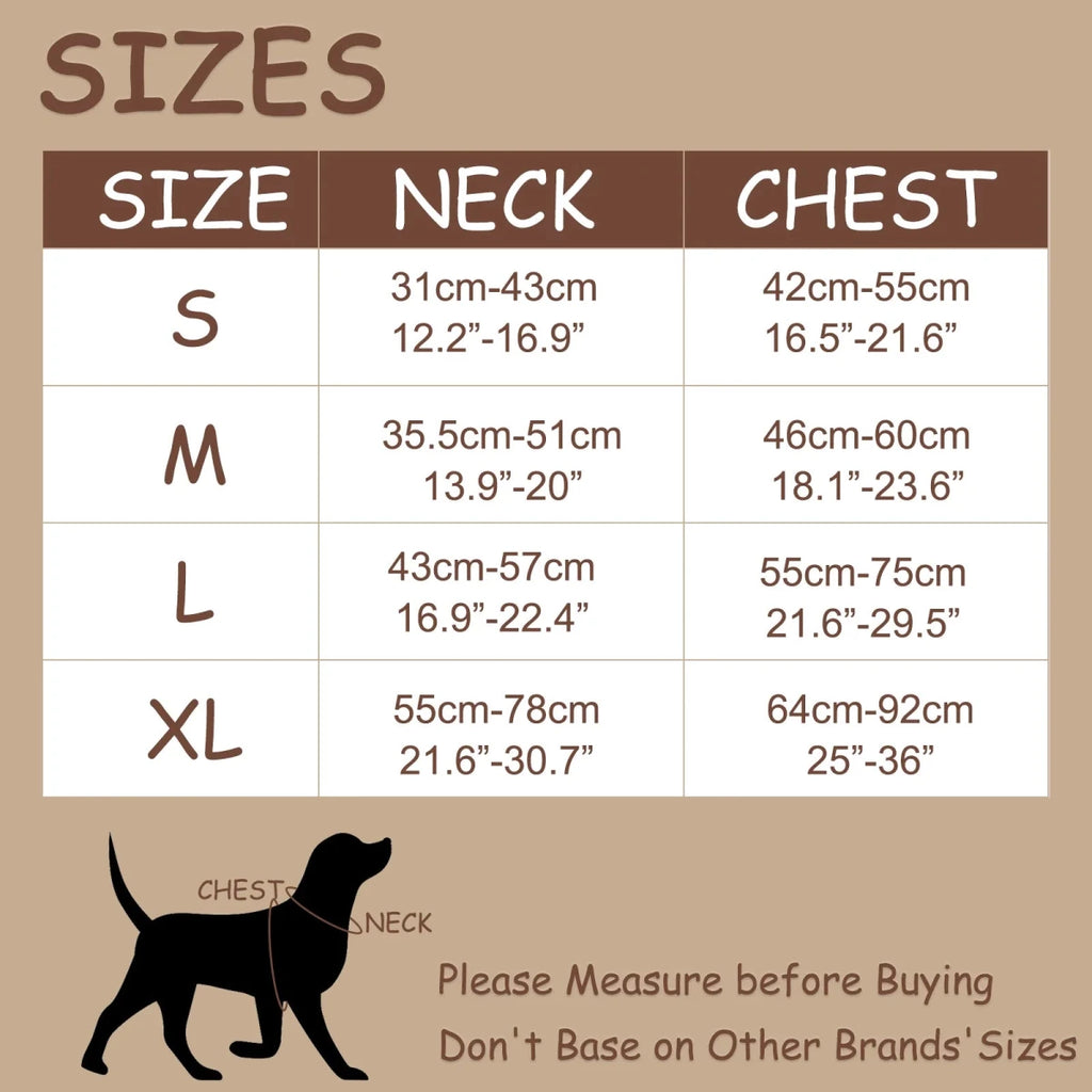 Harnais anti traction chien qui tire dimensions