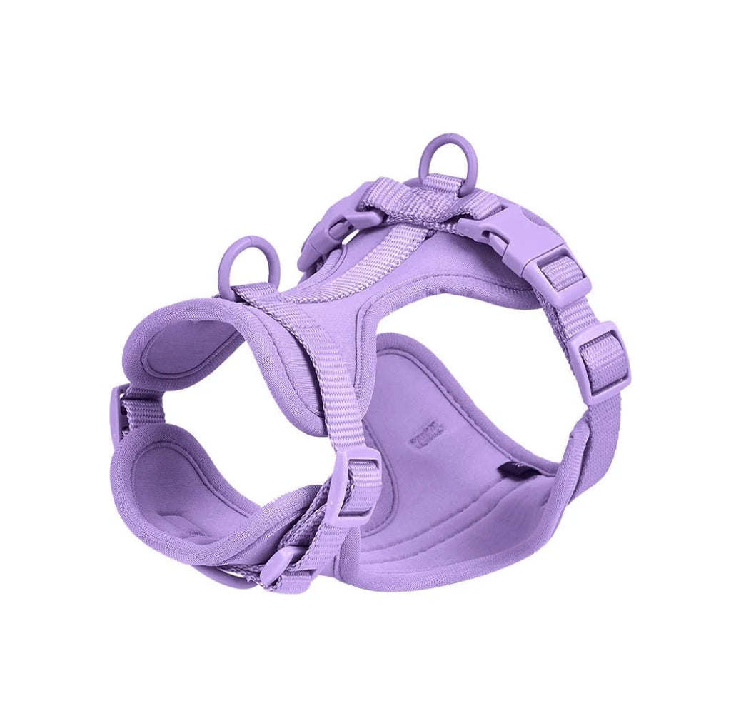 Harnais chien biothane rose claire 