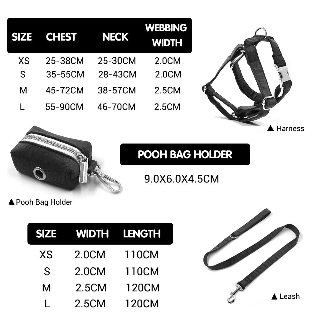 Harnais chien leopard dimensions 