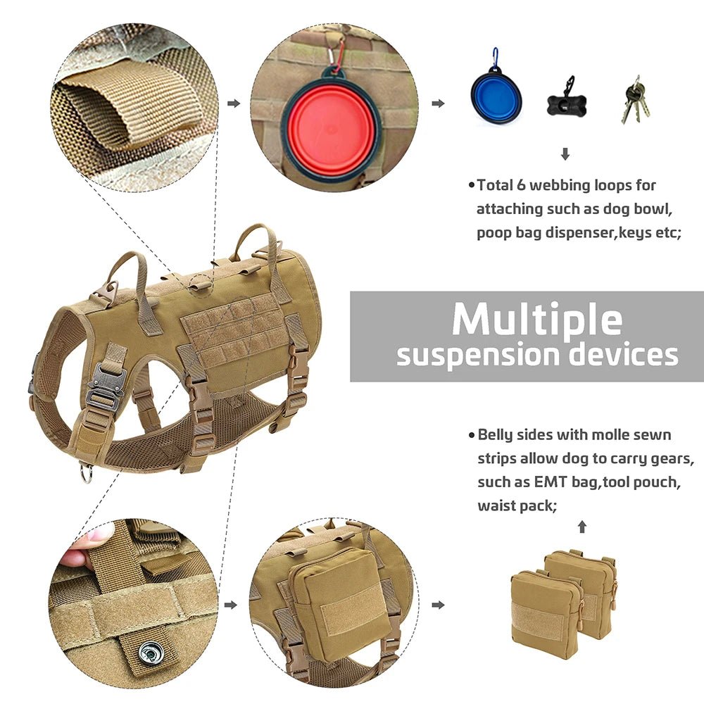 Harnais chien police multi fonctions 