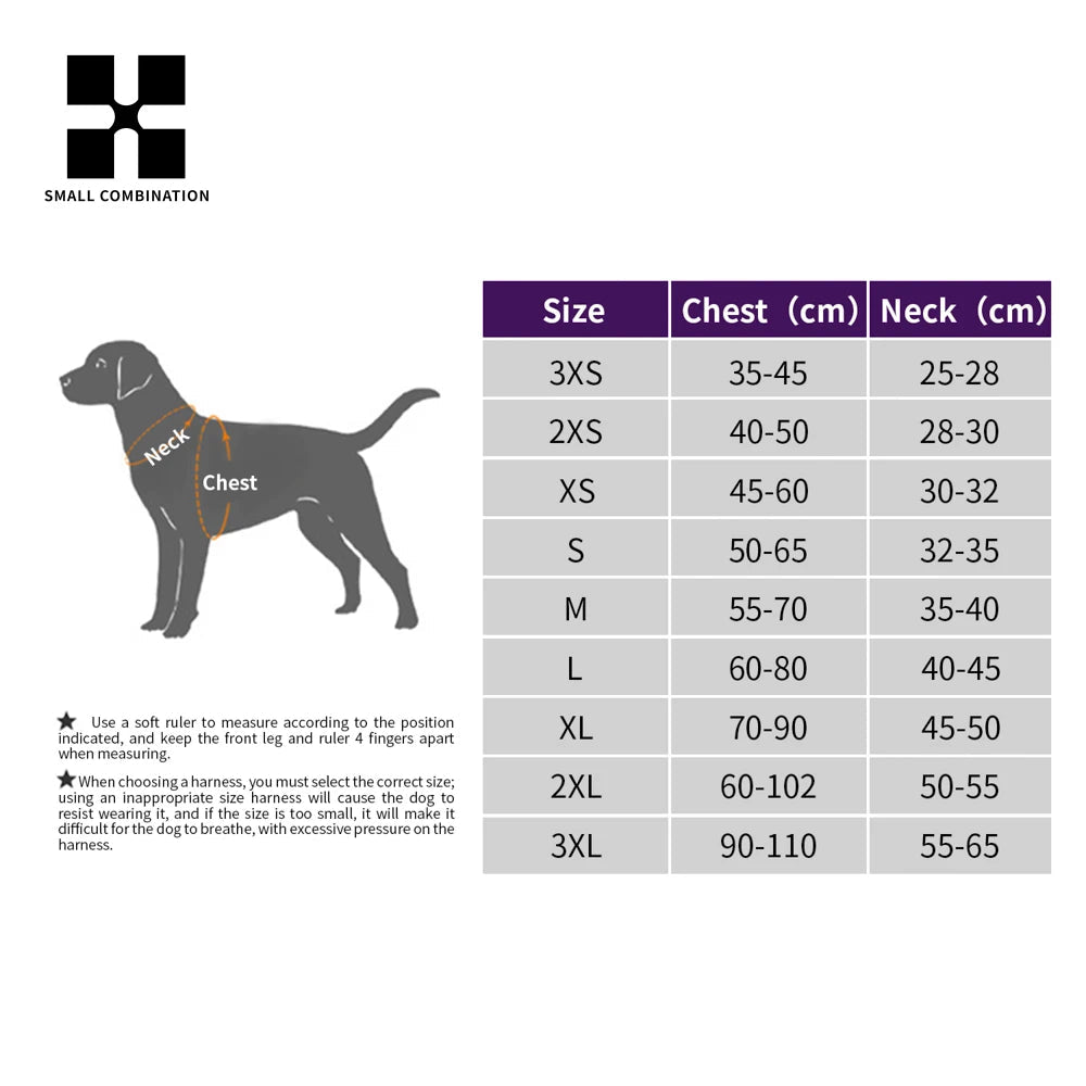 Harnais chien xl dimensions