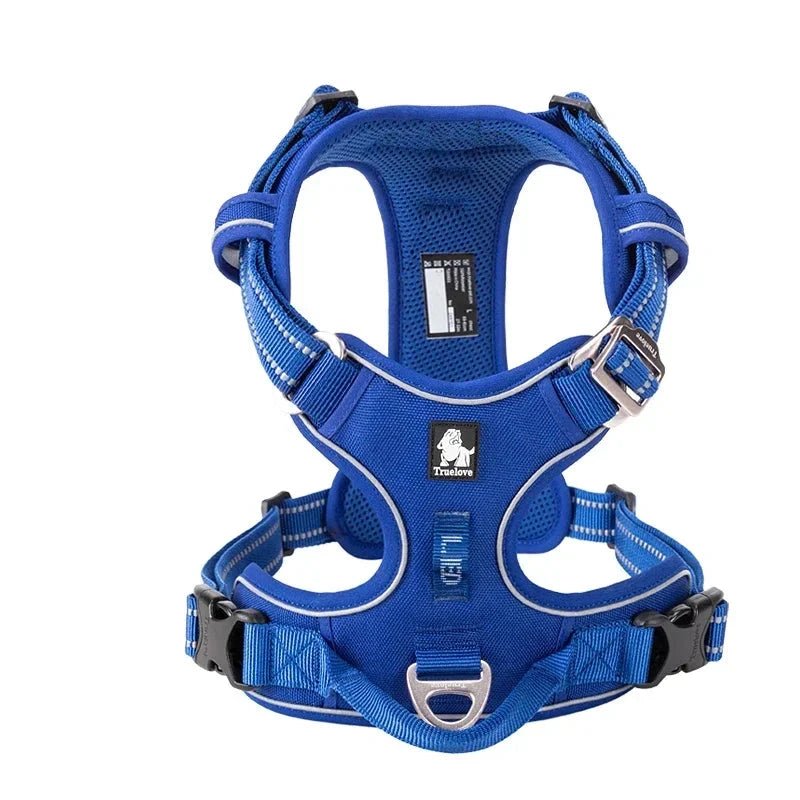 Harnais confort gros chien de couleur bleu