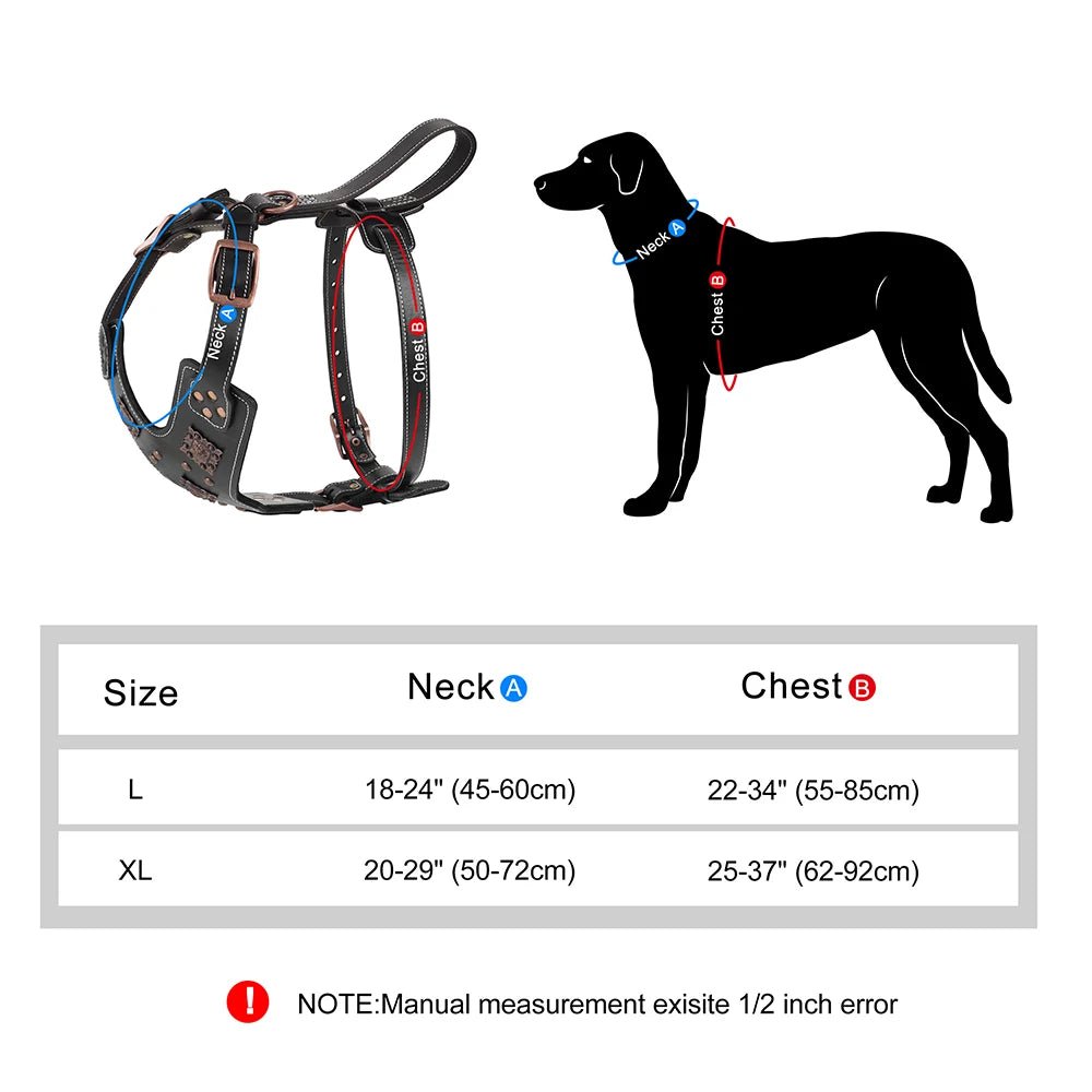 Harnais en cuir pour chien de couleur brun. Le harnais pour chien de boutiquechien