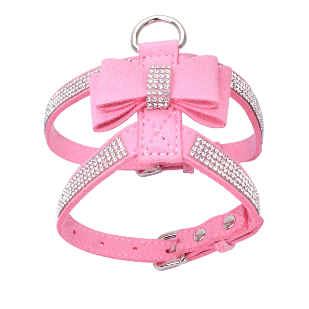 Harnais pour petits chien de couleur avec des paillette de boutiquechien