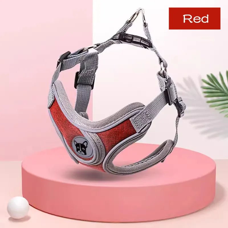 Harnais ergonomique chien rouge 