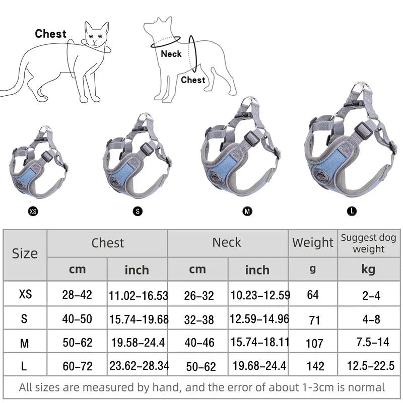 Harnais ergonomique chien dimensions