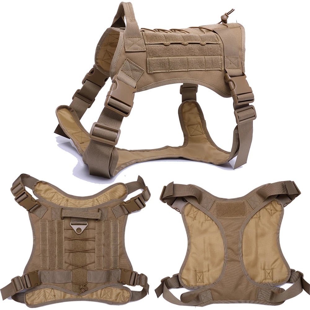Harnais pour chien de couleur beige tactique avec accessoires de boutiquechien