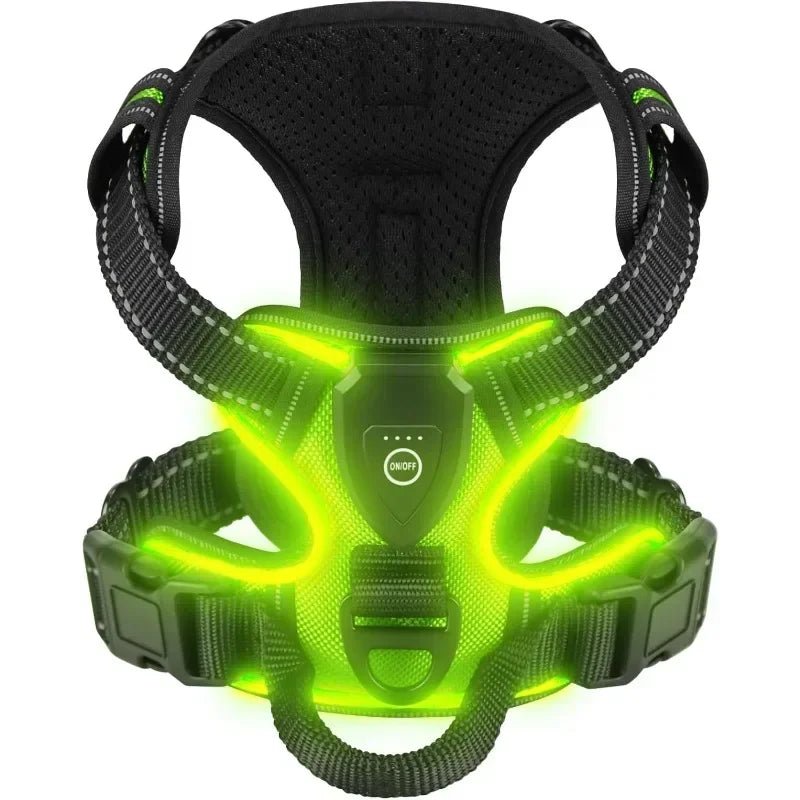 Harnais fluorescent pour gros chien de couleur jaune de boutiquechien