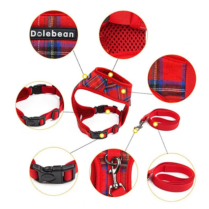 Détails technique du petit harnais pour petit chien en Y pour chien de boutiquechien