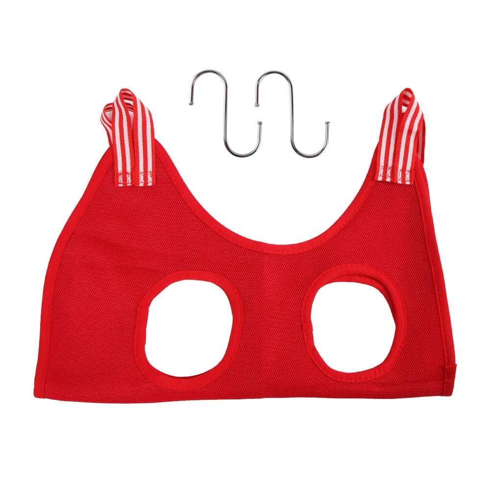 Harnais pour laver gros chien rouge