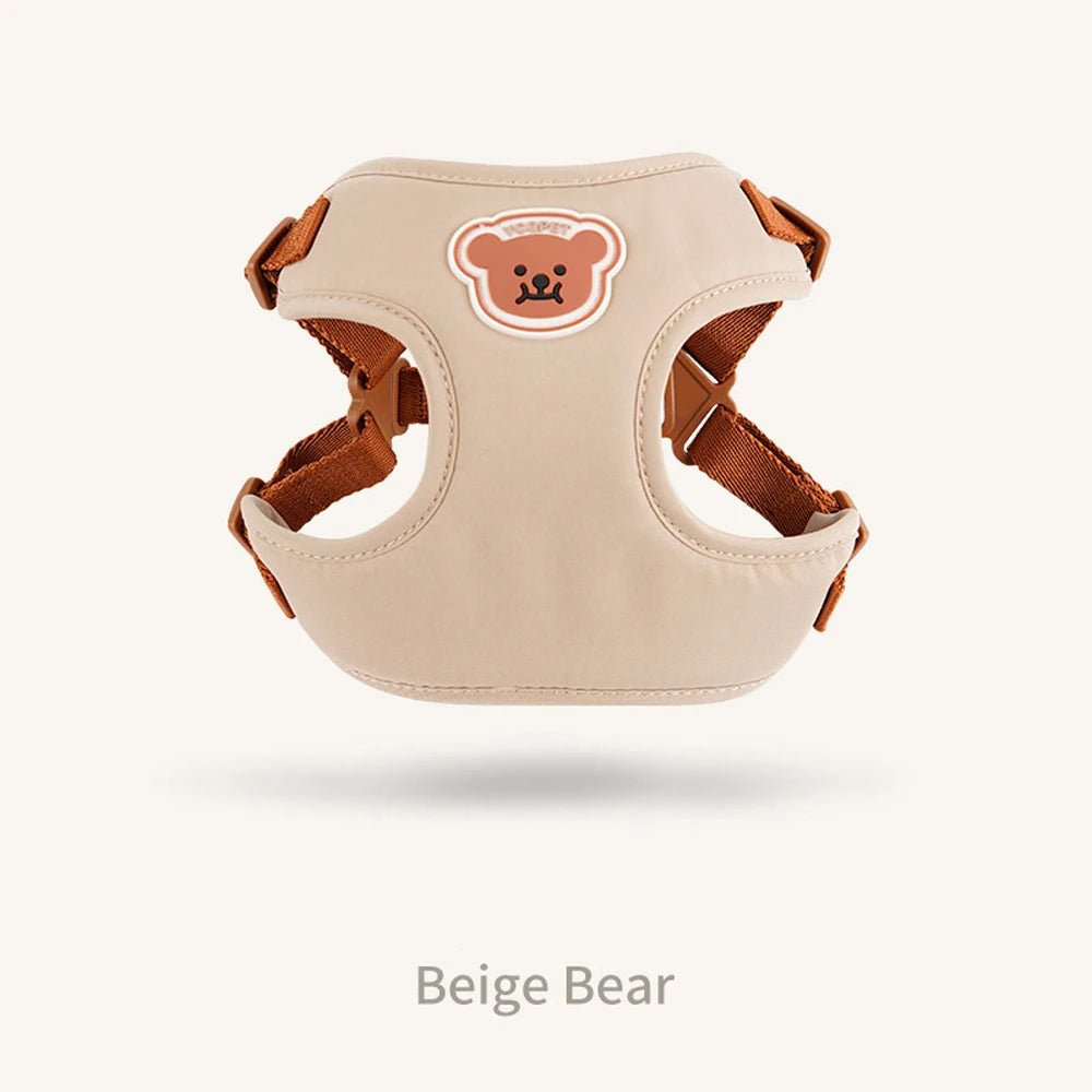 Harnais pour petit chien yorkshire beige 