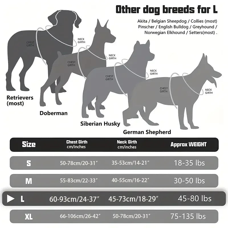 Harnais reflechissant pour chien dimensions 
