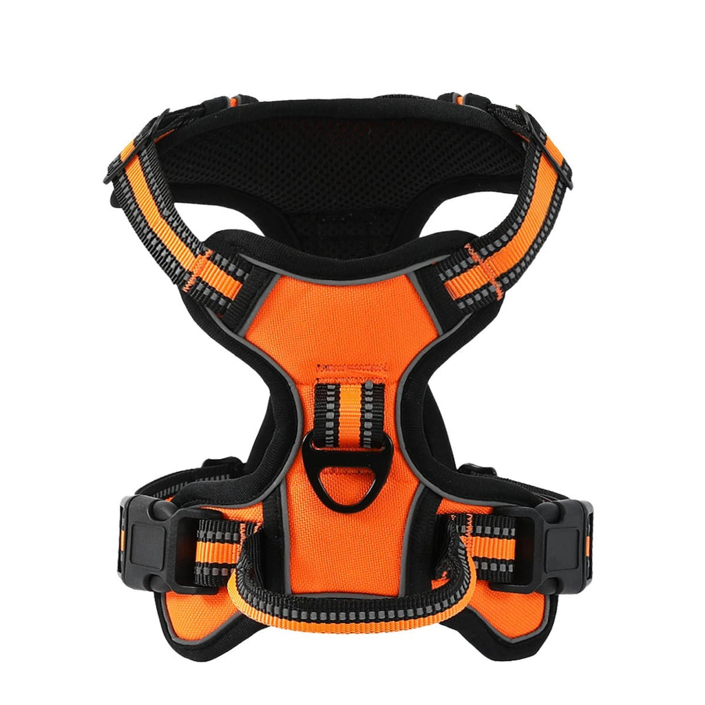 harnais en Y orange pour chien résistant