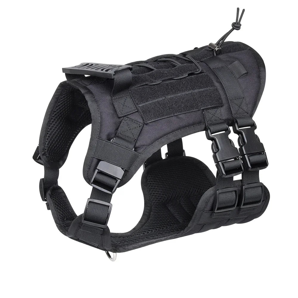 Harnais tactique militaire chien noir