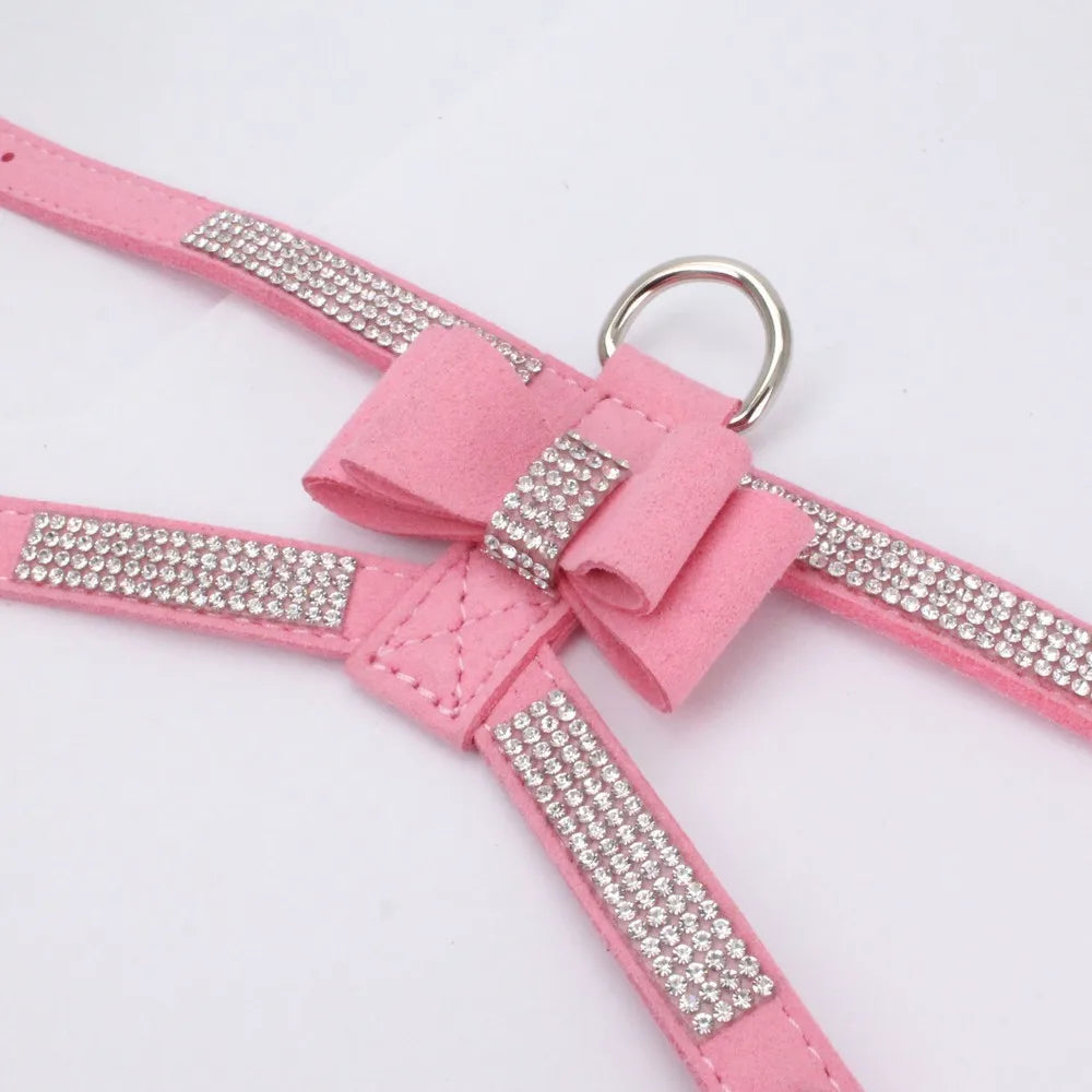 harnais pour petit chien de couleur rose avec des paillettes de boutiquechien Image