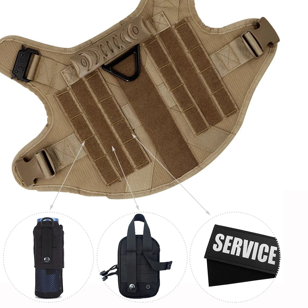 Harnais pour chien avec velcro beige. Le harnais chien est durable et résistant. image produit Boutiquechien