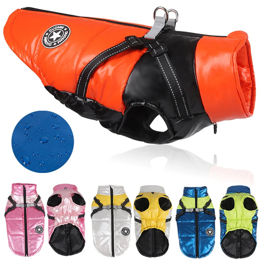 Harnais veste de différentes couleur hymperméable pour les chiens. Image produit Boutiquechien
