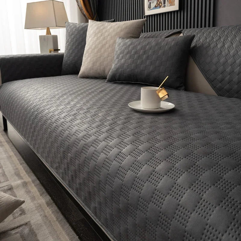Housse de canapé pour chien gris fonce 