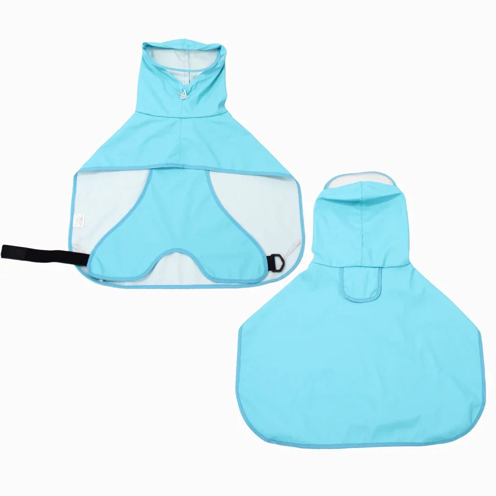 Imperméable pour chien de couleur bleu fluo pour les chiens. Image produit Boutiquechien