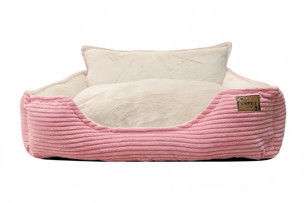 Joli panier pour chien rose