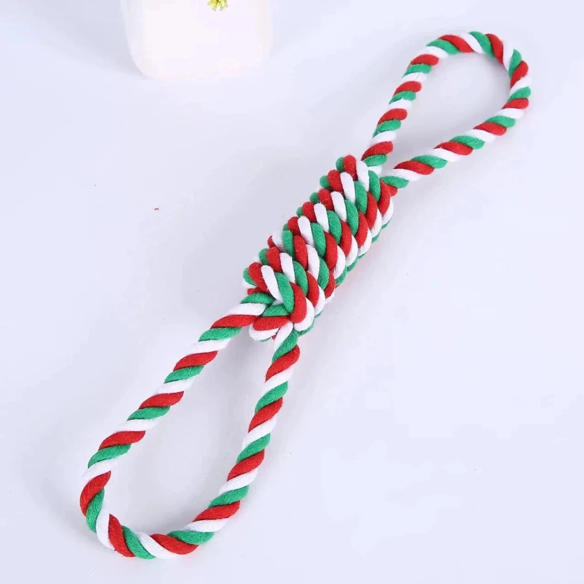jouet corde pour chien au couleur de Noël. image produit Boutiquechien