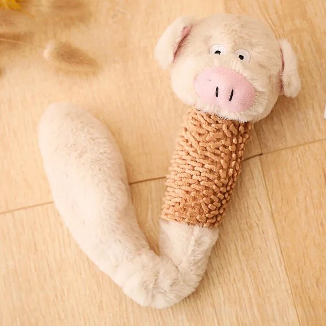 Peluche cochon blanc resistant et durable pour chien. Image produit Boutiquechien