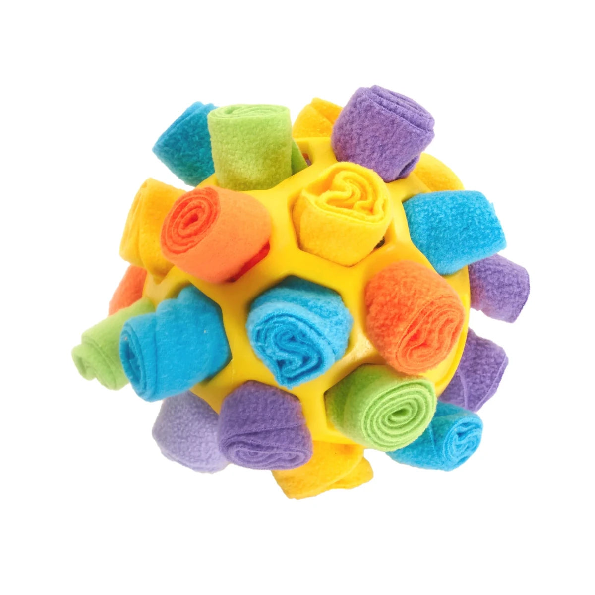 jouet pour chien de couleur jaune sensorielle. Image produit Boutiquechien