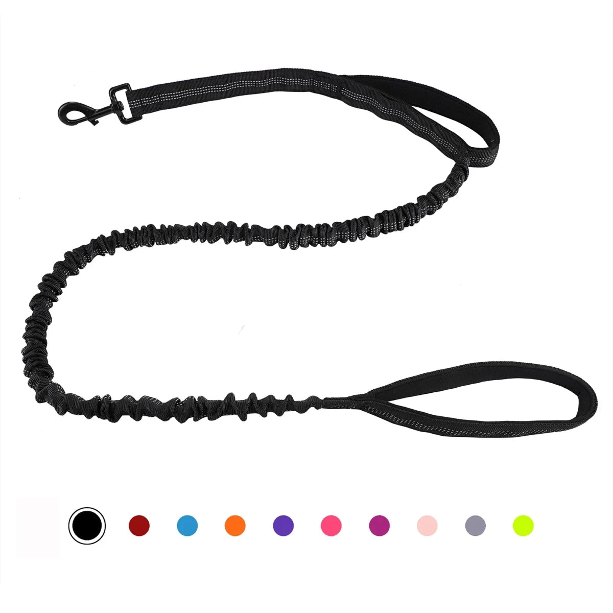 Laisse canicross petit chien noir