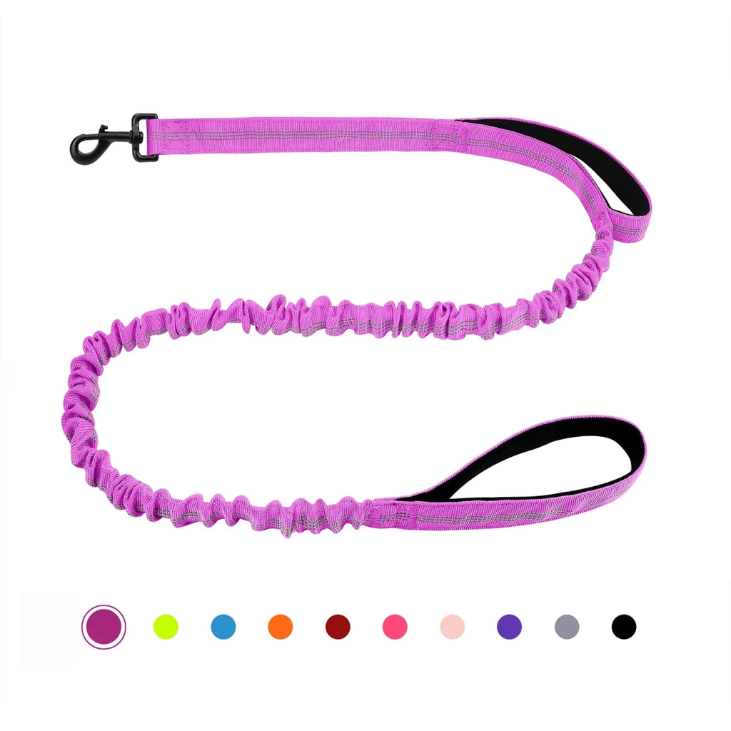 Laisse canicross petit chien rose claire 