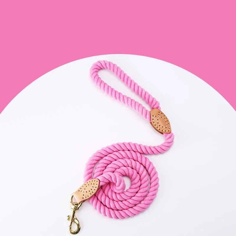 laisse corde multi couleurs pour chien  rose de boutiquechien